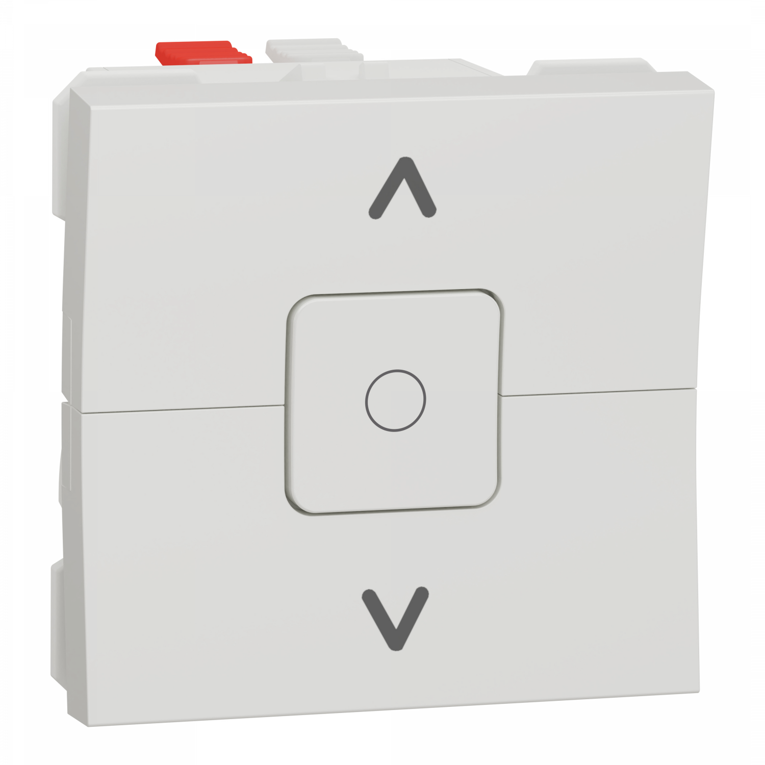 Unica - inter volet-roulant - 3 touches - 6A - 2 mod - Blanc anti - méca seul