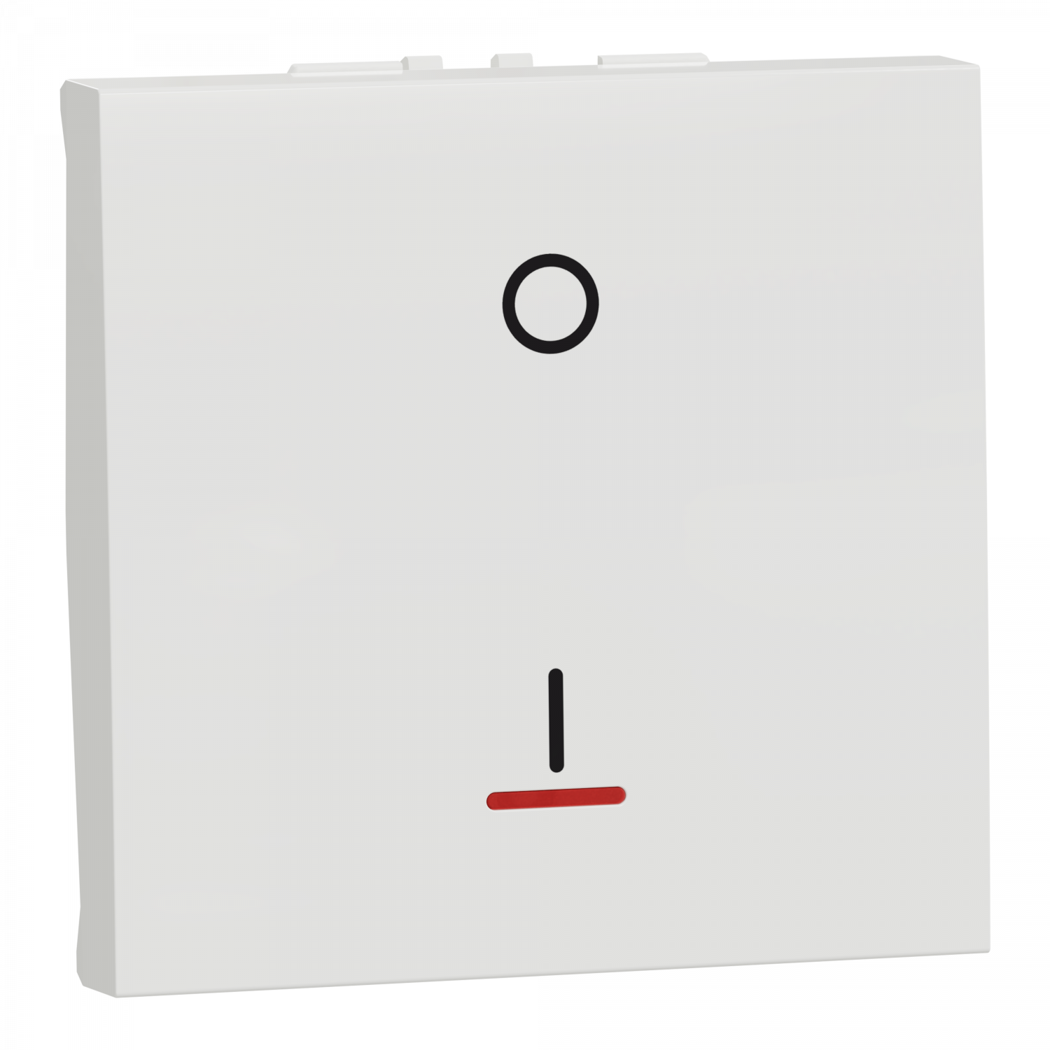 Unica - interrupteur bipolaire lumineux (indication) - 2 mod - Blanc - méca seul