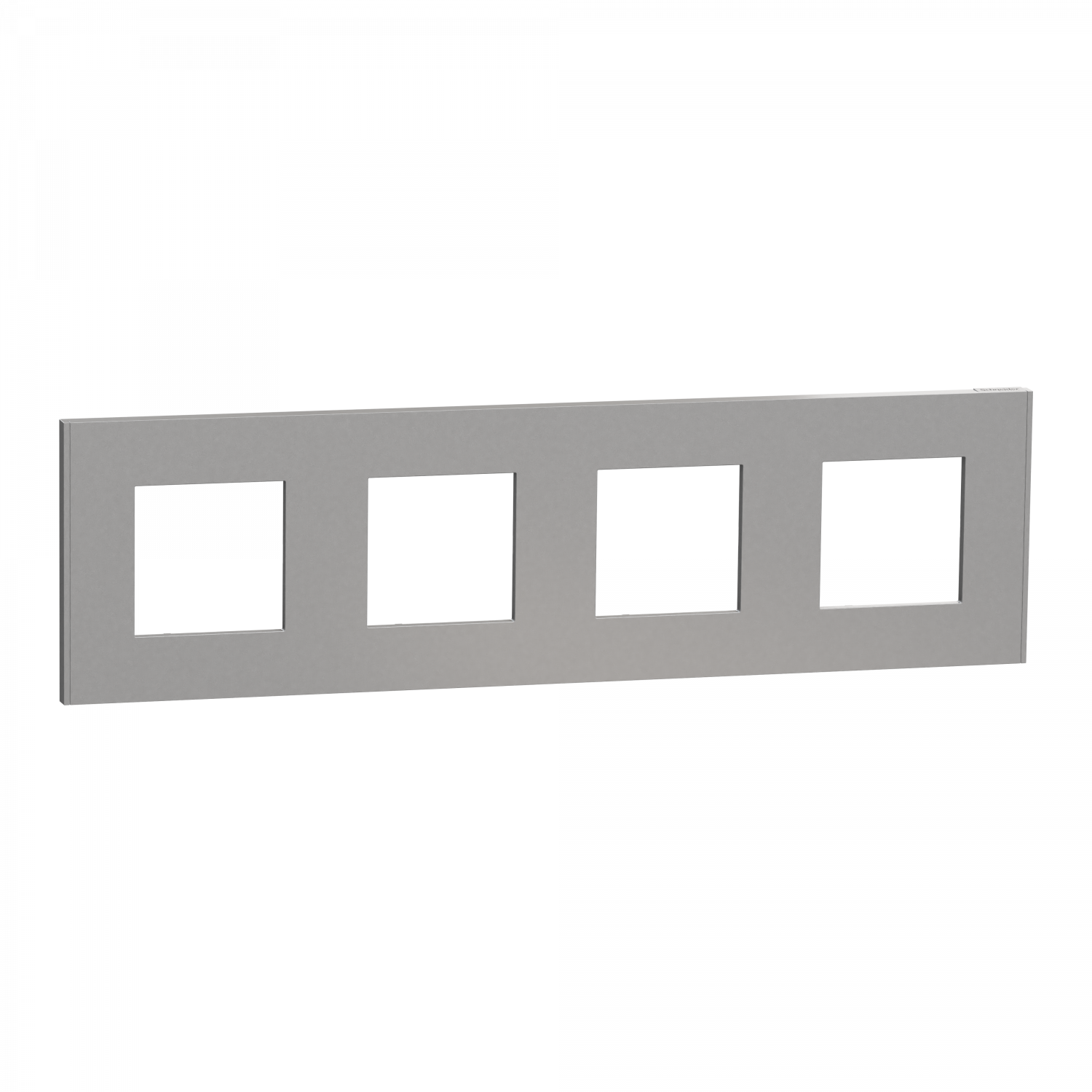 Unica Déco Essentielle - Plaque de finition - Aluminium - 4 postes horiz vert