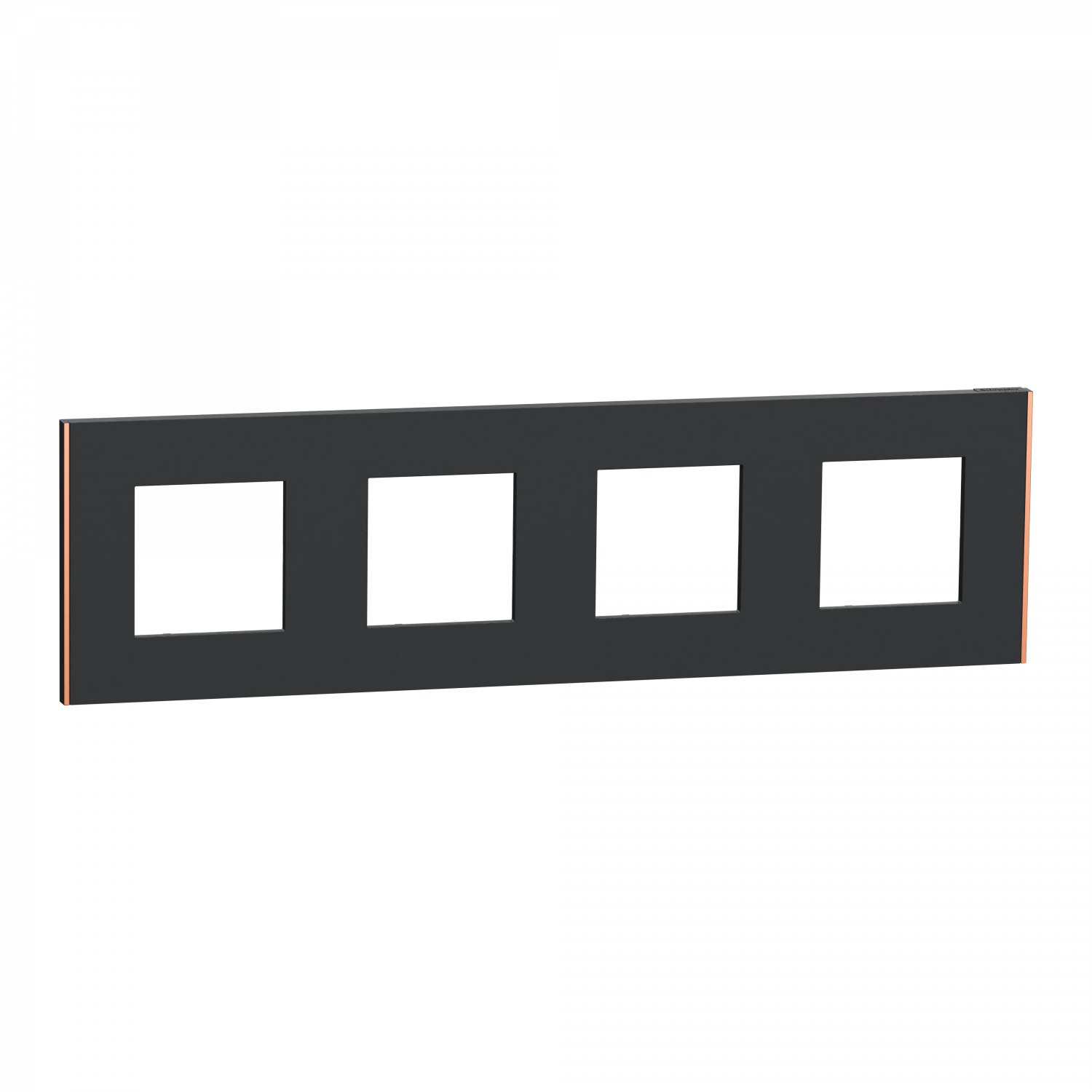 Unica Déco Subtile - Plaque de finition - Anthra liseré cuivre  - 4P horiz vert