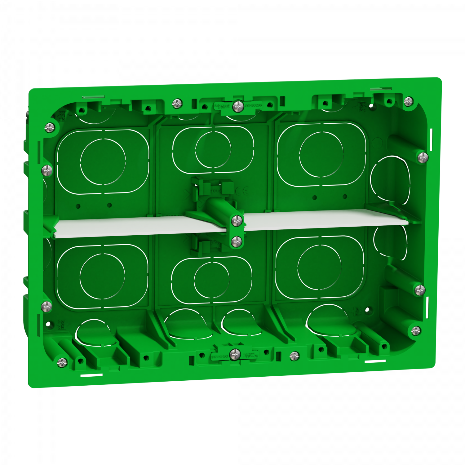 Unica - boîte de concentration encastrée - 2 rangées de 8 mod - à compléter