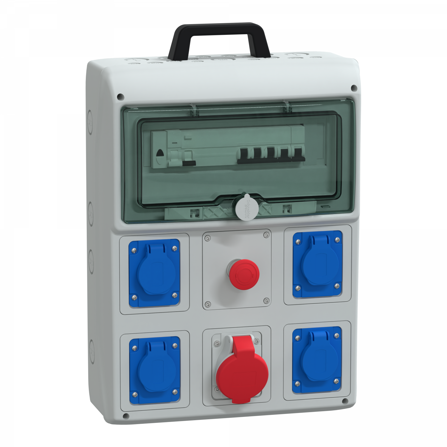 Mureva coffret de chantier 4 prises 16A NF + 1 prise 3P+T 16A