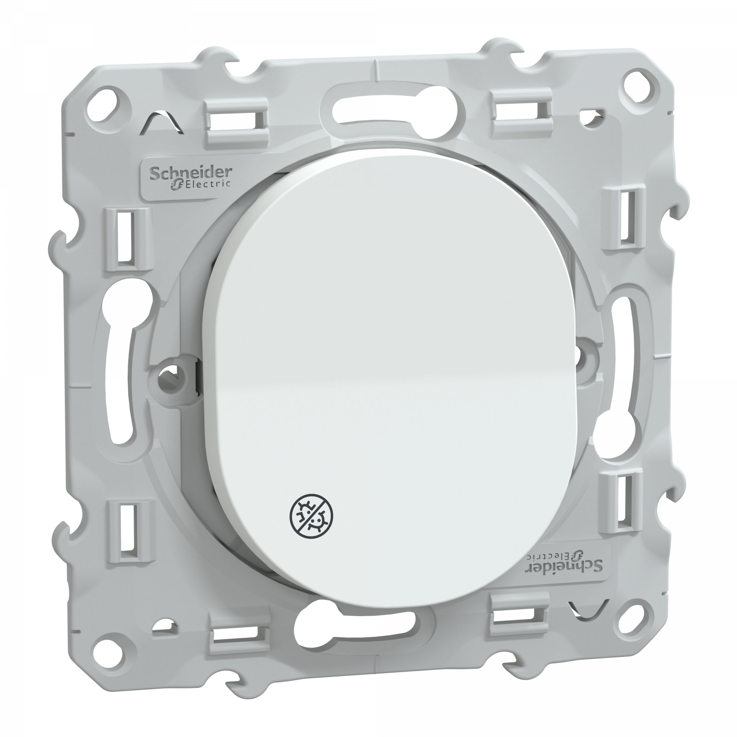 Ovalis - interrupteur va et vient - 10AX - Antibactérien