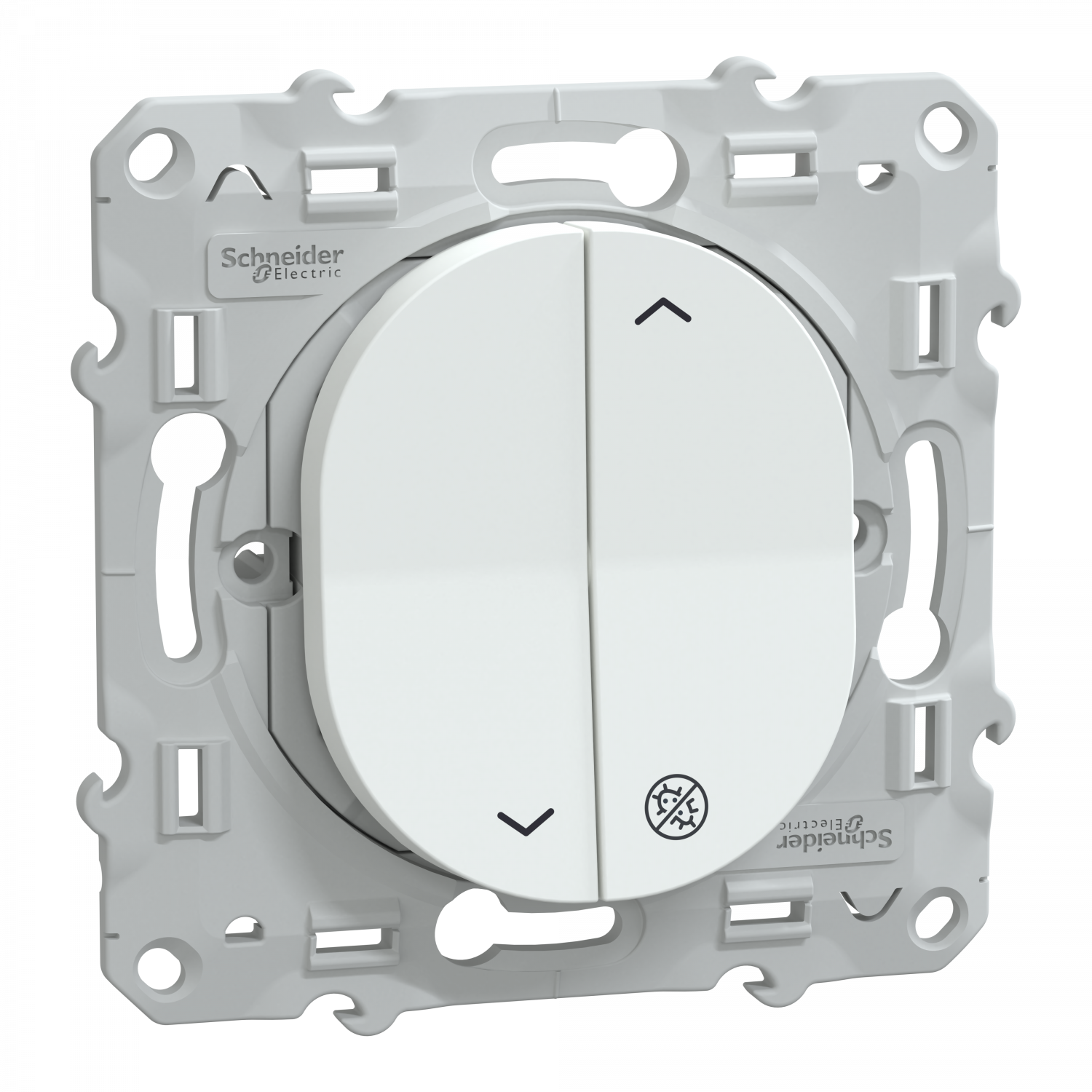 Ovalis - interrupteur 2 boutons pour volet roulant - 6AX - Antibactérien