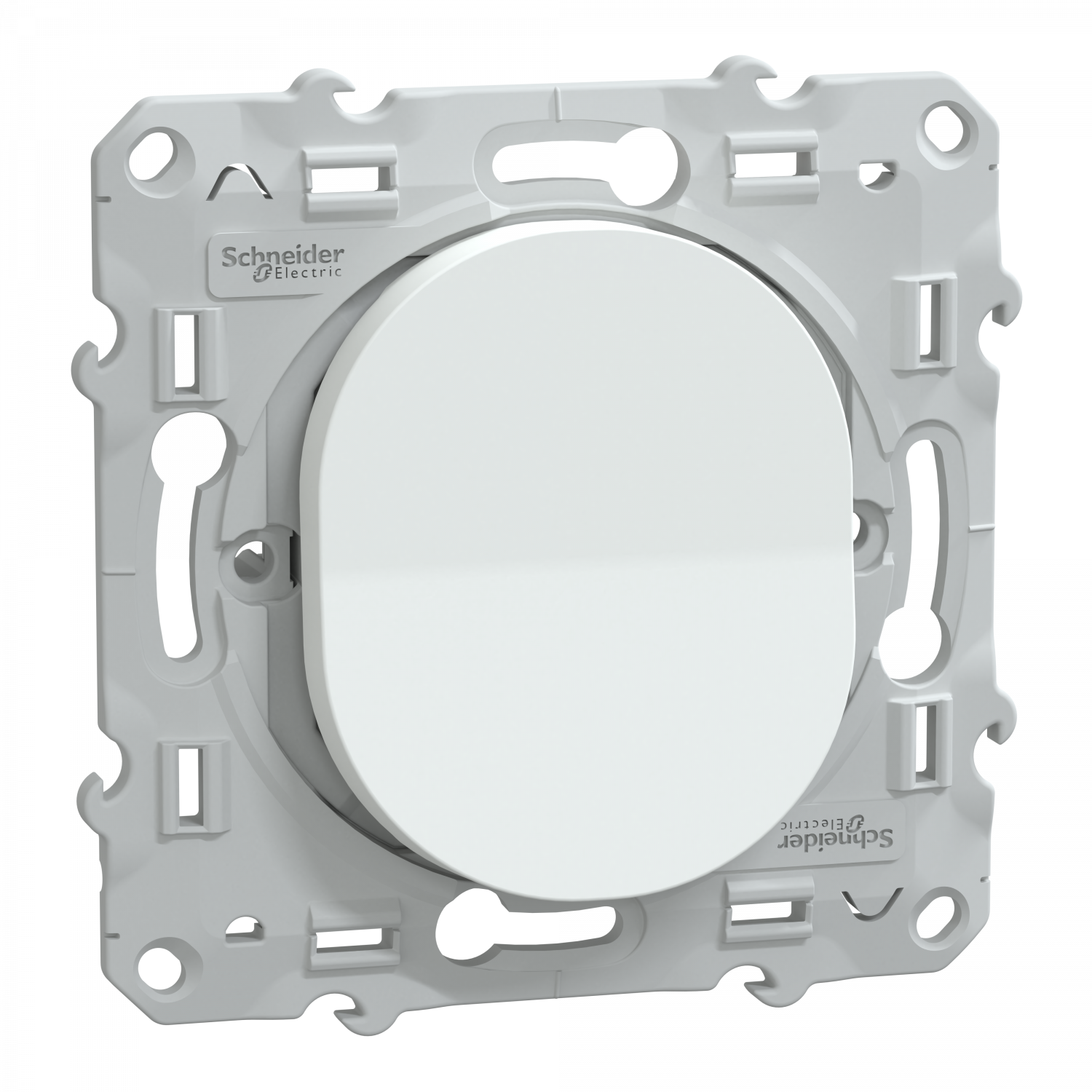 Ovalis - interrupteur va et vient - 10AX - Blanc