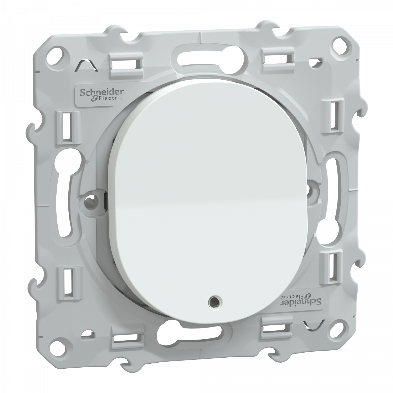 Ovalis - interrupteur va et vient - 10AX - lumineux ou témoin - Blanc