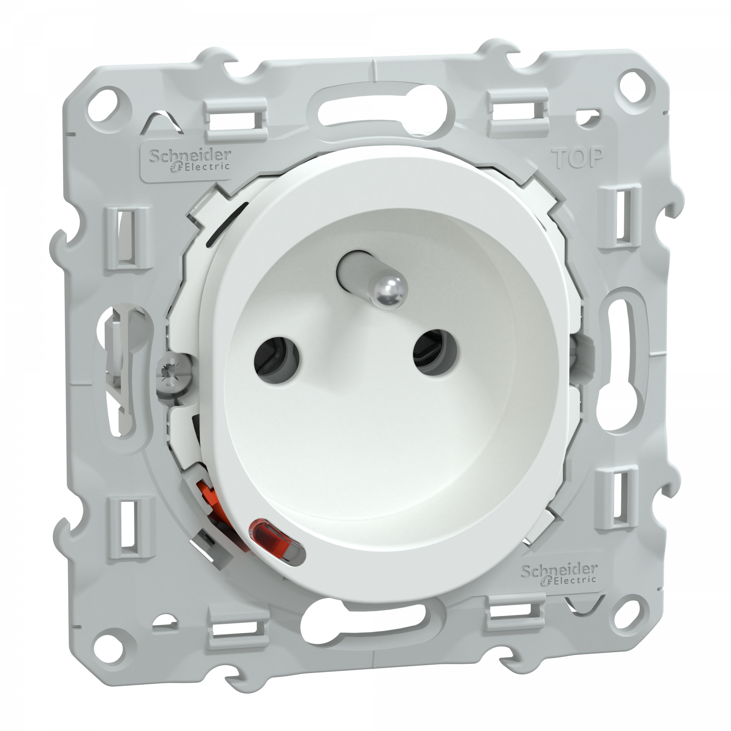 Wiser Ovalis - Prise 2P+T connectée - 16A  - zigbee - Blanc