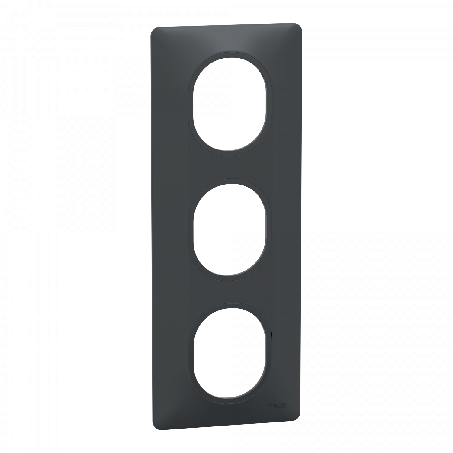 Ovalis - Plaque de finition - 3 postes Vertical - entraxe 71 mm - Anthracite