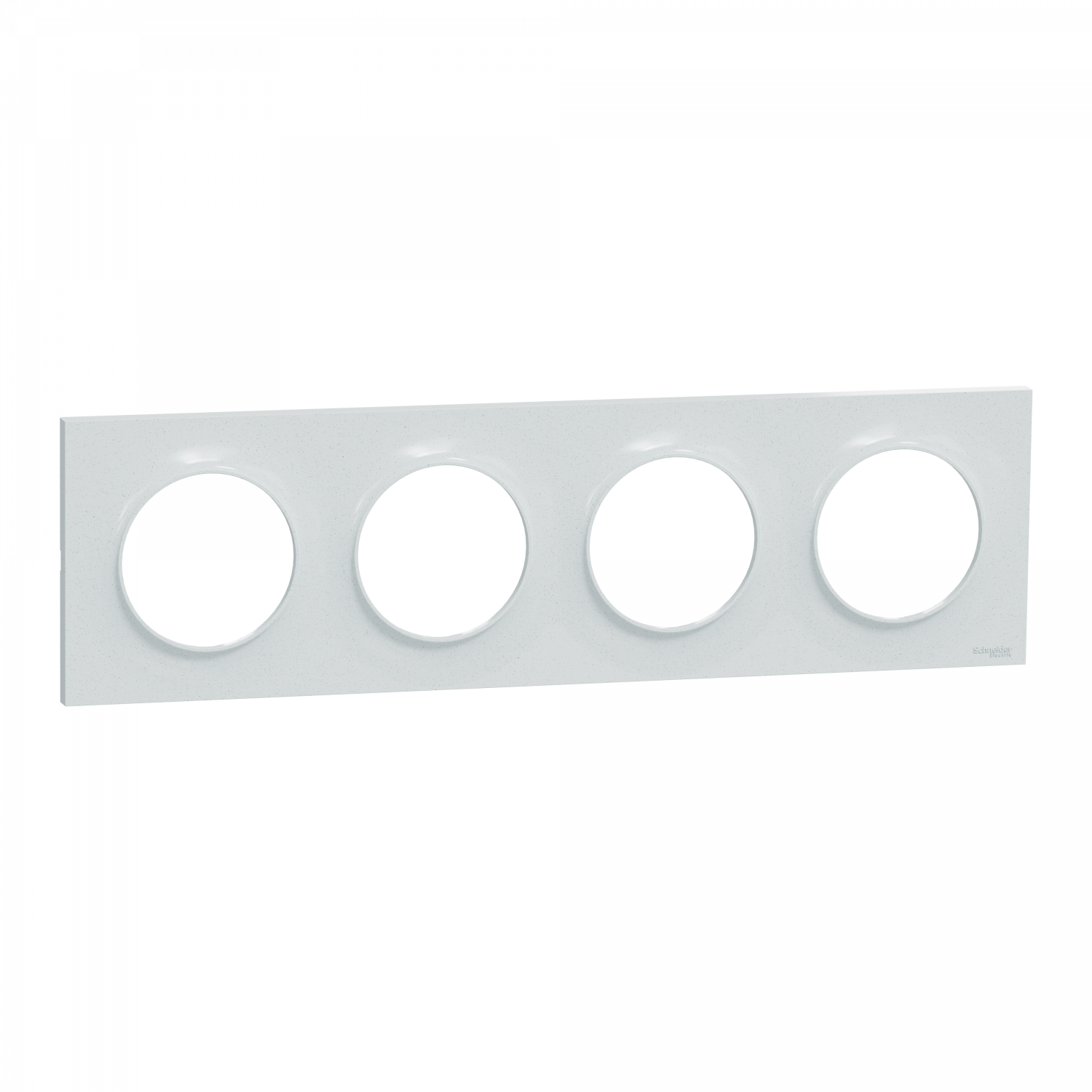 Odace Styl -  plaque 4 postes horizontaux ou verticaux 71mm blanc recyclé