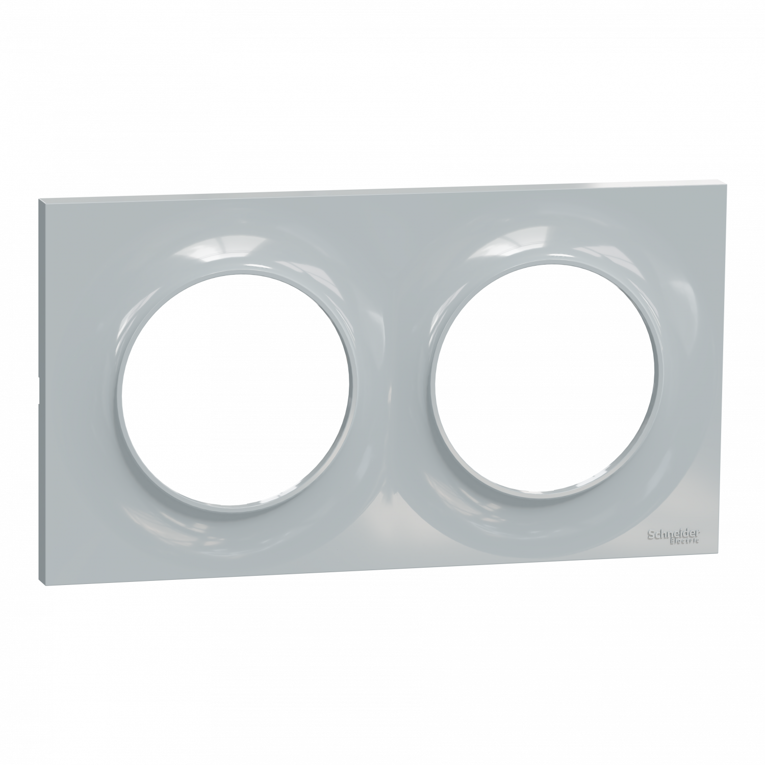 Odace Styl - plaque 2 postes horizontaux ou verticaux entraxe 71mm sable