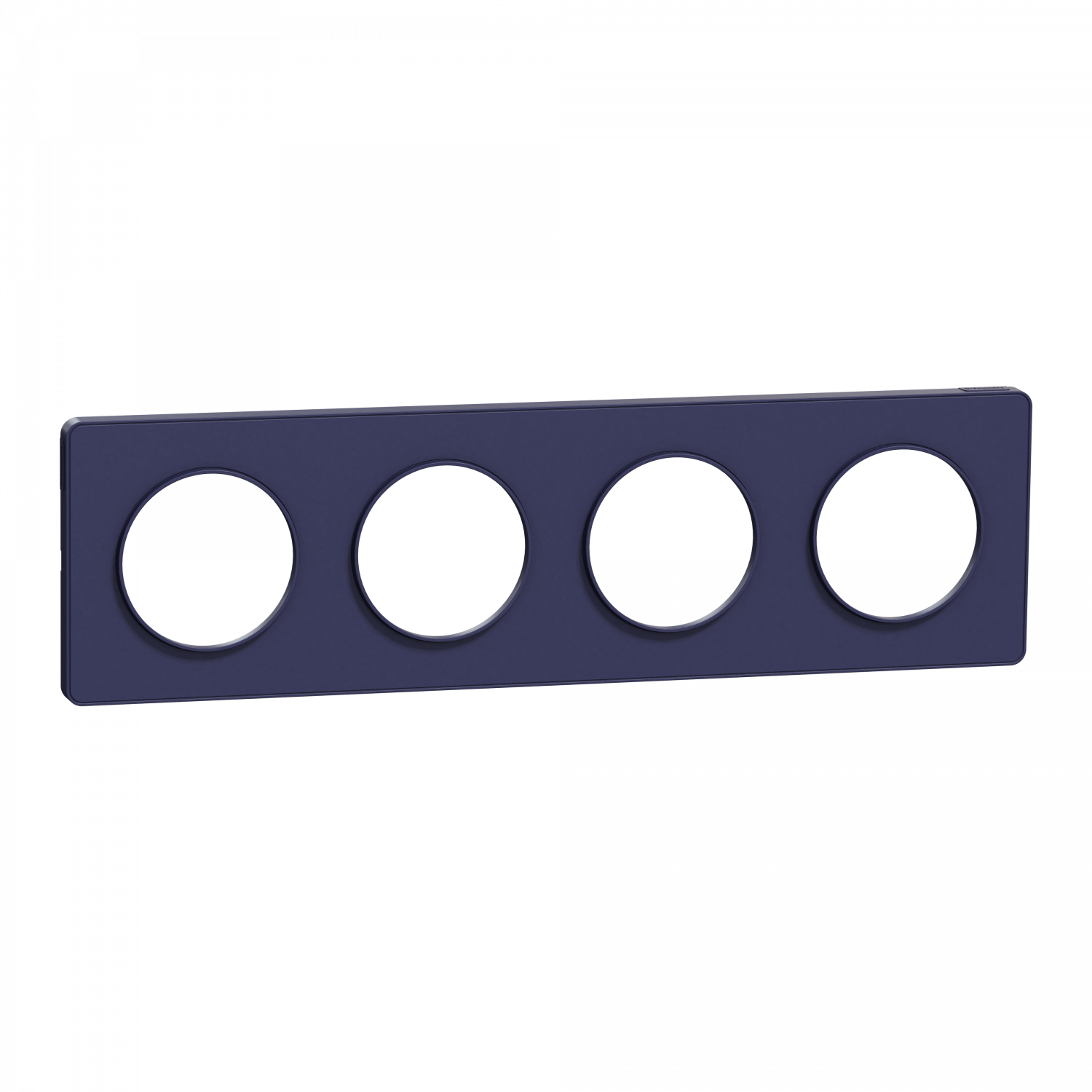 Odace Touch -  plaque 4 postes horizontaux ou verticaux 71mm bleu cobalt