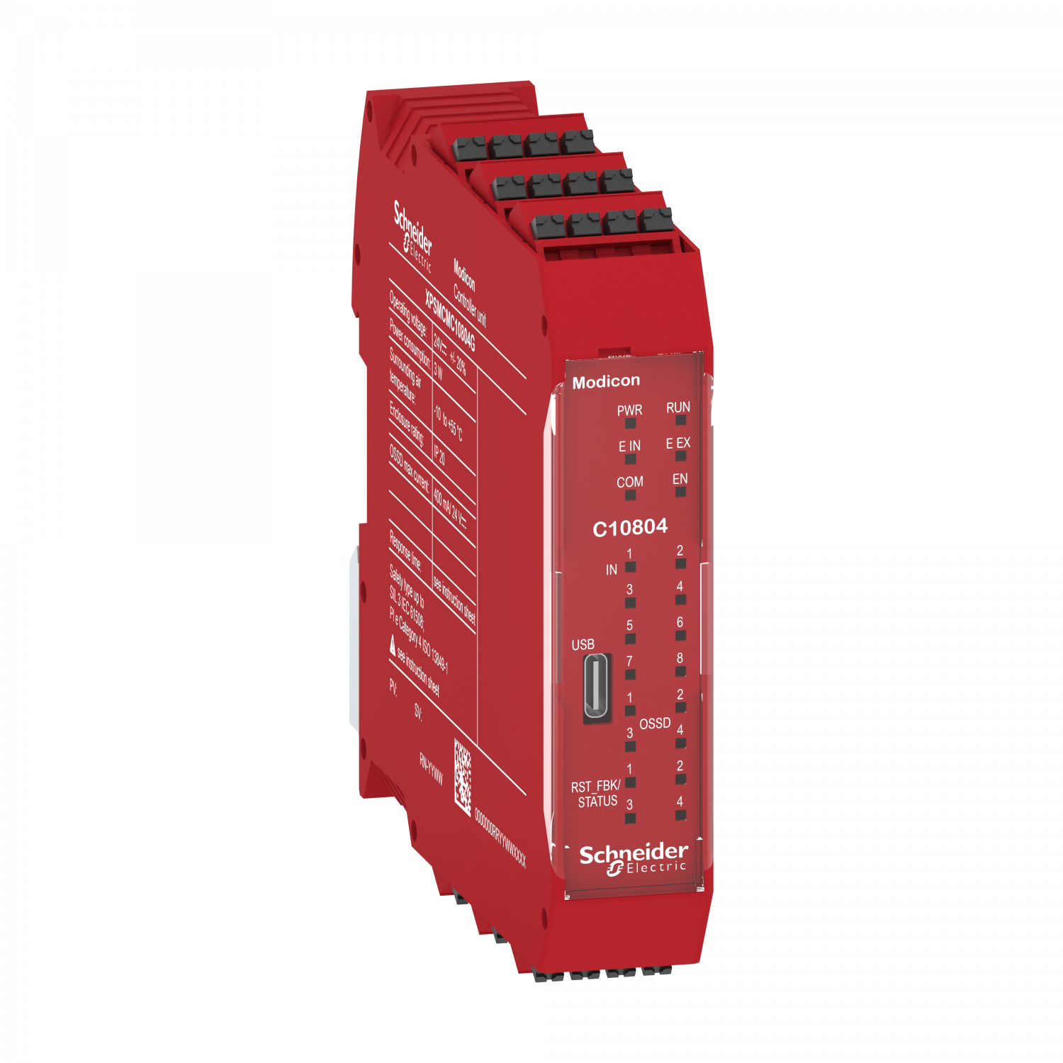 CPU-8 entrées de sécurite-4 OSSD simples-bornier à ressort