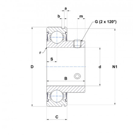 Roulement à insert pour palier auto aligneur