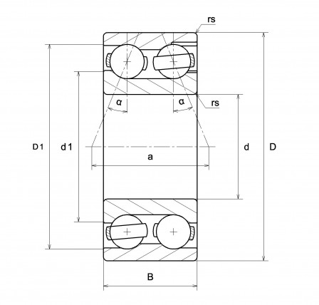 roulement à billes à contact oblique à 2 rangées