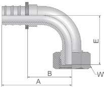 EMBOUT PUSH-LOK TOURNANT M12 X 1,5 SERIE METRIQUE COUDE 90° FEMELLE POUR TUYAU DN6