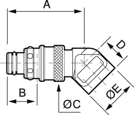 fiche coudée taraudée