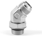 COUDE ORIENTABLE 45° + CONTRE ECROU ACIER M JIC 7/8