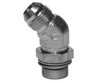COUDE ORIENTABLE 45° + CONTRE ECROU ACIER M JIC 3/4