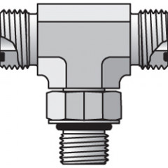 TE ORIENTABLE MALE + CONTRE ECROU ACIER M ORFS 1