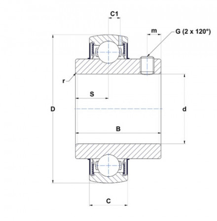 Roulement à insert pour palier auto aligneur
