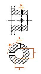 Pignon 10 dents pas 15,8 simple AL 20