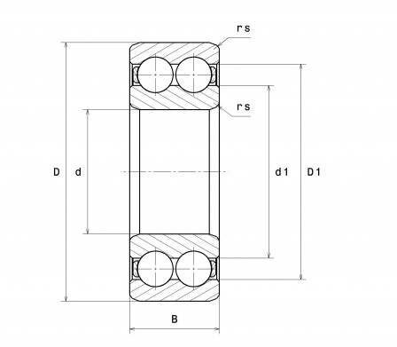 roulement à billes à gorges profondes, à 2 rangées